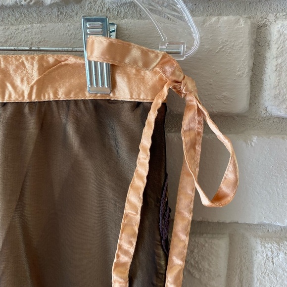 Lotus Creations Adjustable Wrap Skirt, Brown M #043 - Picture 4 of 11